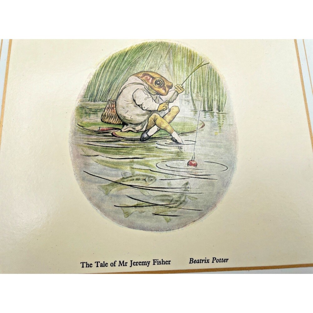 Beatrix Potter Placemats Set of 6 Lady Clare Matador 9.5" x 8" Melamine Cork - Picture 15 of 16